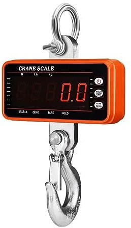 Escala colgante Báscula de grúa alta precisión 1500KG/500g, báscula pesaje Digital con pantalla LCD/LED Control remoto, colgante Industrial(Orange LED Display)