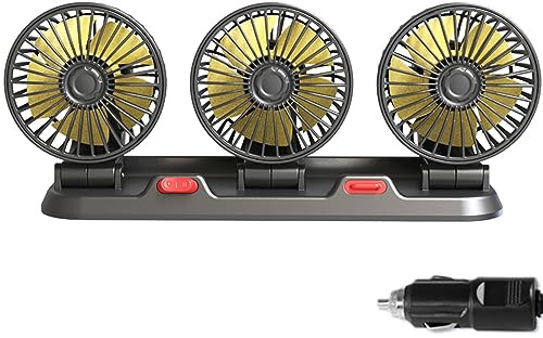 GMBYLBY Ventilador de USB 5V 12V 24V 2 velocidades Ventilador de refrigeración de eléctrico 3 Cabezales giratorios silenciosos Fuertes circuladores de Aire de refrigeración Ventiladores USB