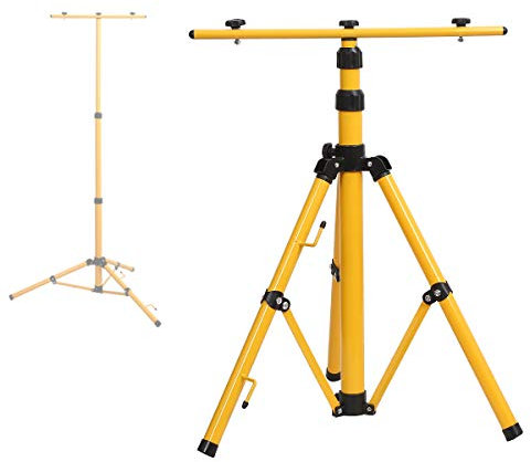 TOPWAY LED Floodlight Tripod Stand, Portable Outdoor Job Site Spot Lights Lighting Retractable Adjustable Telescopic Triangle Stand, 160cm Max Height 475000