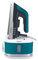 BEPER P204CAL200 Ferro da Stiro ciclo continuo,2250W,Serbatoio 1,2L,Piastra Ceramica, Colpo Vapore g/min ,Filtro anticalcare removibile, Base avvolgicavo, Blocco di sicurezza, Nero/Ottanio