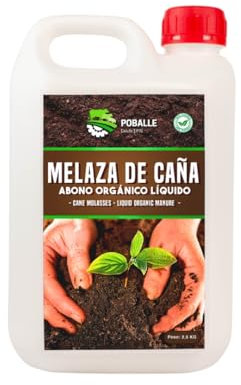 MELAZA POBALLE para COMPOST – Cultivo, cosechas y plantas. Garrafa de 2,5 kg de MELAZA de Caña de alta pureza. Genérico