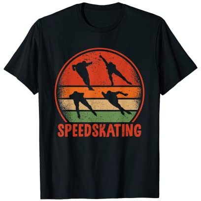 Eisschnelllauf Vintage Eisschnellläufer Retro Eissport-Liebhaber T-Shirt