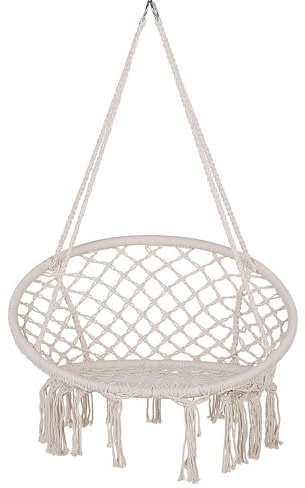 Hängesessel weiß Boho-Stil Baumwolle/Polyester Gabella