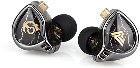 Linsoul QKZ x HBB 10mm Titanium-Coated Diaphragm HiFi In-ear Monitor Earphones with Semi-open Cavity, Detachable 2Pin Silver-plated Cable, Noise Canceling for Audiophile (Without mic)