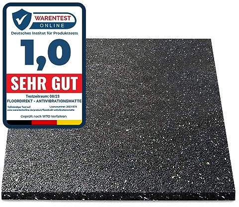 KARAT – Tapis Anti-Vibrations Machines à Laver, sèche-Linge – Personalisable, Isolante, Insonorisante – Qualité Allemande – Matelas d'isolation Acoustique, résistant -30°C/100°C - 125x850 cm | 10 mm