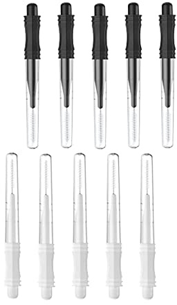 10pcs Eyebrow Brushes, Plastic Micro Brush with Cap, 2 Sizes, Cosmetic Tool for Eyebrows & Eyelashes, Brow Lamination & Clean (White, Black)