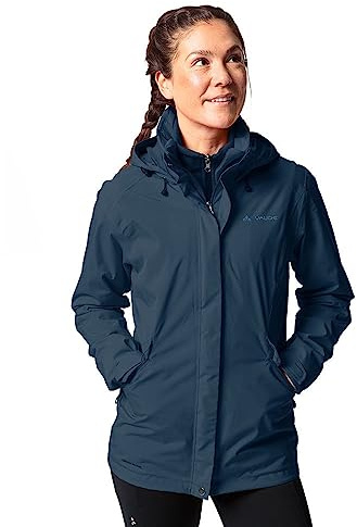 VAUDE Rosemoor Veste d'hiver 3 en 1 pour femme imperméable, coupe-vent et respirante