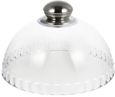 Healvian 6.29 Inch Transparent Food Cover Dome Dessert Cloche Protective Kitchen Cake Cover for Cheese Platters Snacks Party