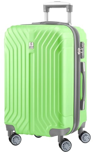 AnyZip Expandable Luggage, 24 Inch Hard Shell Checked Suitcase, Rolling Lightweight Travel Suitcases with Wheels TSA Lock (LightGreen)