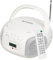 Retekess TR636 Tragbarer CD-Player, Boombox mit Bluetooth, FM Radio, USB,AUX-In,Sleep-Timer, Fernbedienung, Einfache Bedienung für Kinder und Ältere Menschen (Weiß)