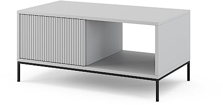 Vicco Couchtisch Eliza, Grau, 90 x 50 cm | kombinierbar mit weiteren Möbeln der Eliza-Serie