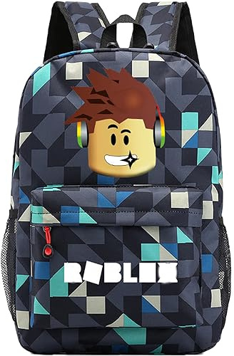 PYTRARTY Zaino Robllox,Zaino Roblx Adolescenti,Backpack di Grande Capacità,Robllox Bag