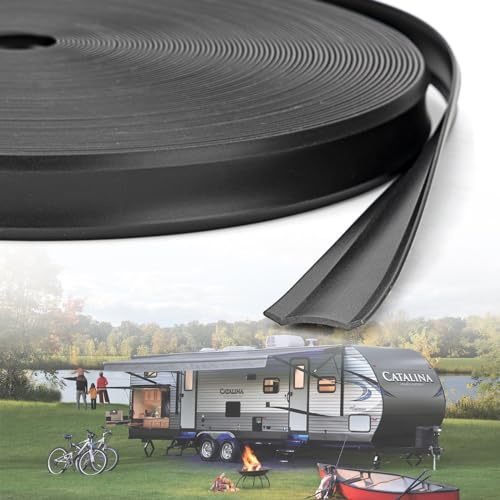 Wohnmobil-Einsatzleiste, Zierleisteneinsatz 2,5 cm, Schraubenabdeckung für Reiseanhänger, Türeckendichtung, Vinyl, Wohnmobil-Eckleiste, 30 m Camper-Außenverkleidung (30 m – 2,5 cm breit, schwarz)