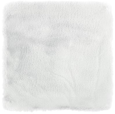 -LUXOR- living Sitzkissen Coste - Kunstfell Stuhlauflage als Deko Wohnzimmer oder Stuhlkissen - gemütliches Sitzkissen Stuhl Dekokissen 40 x 40 cm eckig Weiß 4er Set