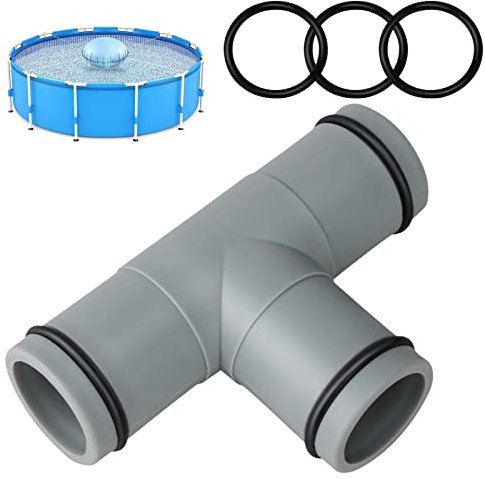 Moreeulsi Connettore della Pompa della Piscina, Connettore del Tubo della Pompa della Piscina | Raccordi per Tubi a Due Vie per Tubi per Piscine Fuori Terra da 32 mm con - in Gomma - Forniture di
