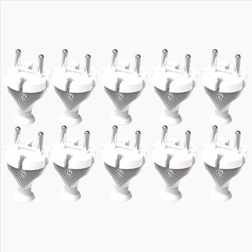 KEL 10 Konturenstecker; Stück Gerader Stecker IP20, weißer Stecker für den Innenbereich - Schutzkontakt gerade und zerlegbar, 2 p+Z Schuko, 230 V 2,5 A max.