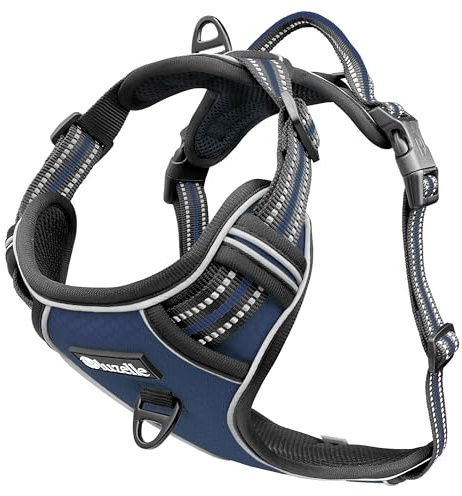 BLUZELLE Hundegeschirr für kleine Hunde, Blau, XS