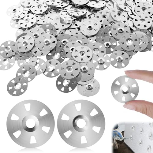 Rondelles à 6 Griffes Rondelles De Fixation 400Pcs Rondelle D'Isolation 35mm De Diamètre Rondelle Isolante Pour Plaque De Plâtre Extrudée Fixe Plaques Isolantes Plaques Thermiques