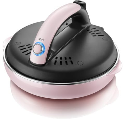Crêpière domestique, poêle à frire ronde électrique antiadhésive 600 W, mini poêle ronde antiadhésive, opération à une touche, facile à nettoyer, pour crêpes, blintzes, crêpes, tortillas