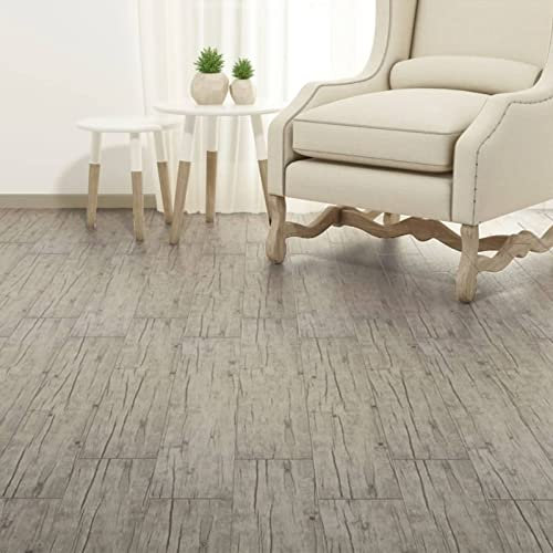ZEYUAN PVC Laminat Dielen Selbstklebend, PVC Bodenbelag, Bodenfliesen, Boden Folie, Laminat Boden, 2,51 m² 2 mm Eiche Gewaschen
