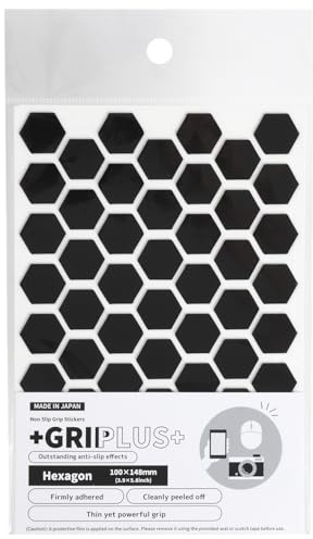 Halkfria grepp klistermärken GRIPLUS hexagon (svart, 100 × 148 mm (3,9 × 5,8 tum)