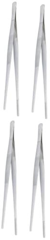 KICHOUSE 4pcs Long Handle Food Tweezers Tongs Clips for Cooking and Serving Family