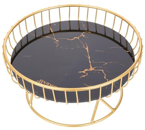 Cabilock Contenedor De Almacenamiento Hueco Cesta Decorativa Cuenco Multifuncional Para Servir Frutas Bandeja De Hierro Para Servir Para El Hogar