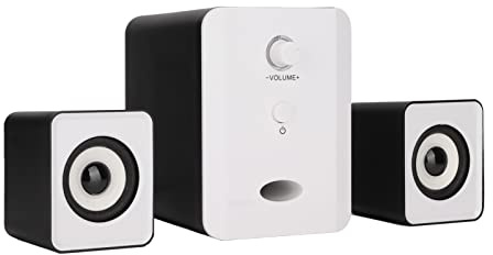 USB Powered Desktop Speakers Computer Speakers with Subwoofer for Pc Laptop Tablet Desktop Version Black White USB Powered Desktop SpeakerUSB Powered