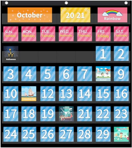 Graphique de poche du calendrier, tableau de poche du calendrier de classe, calendrier de classe, tableau de poche, classement de poche, carte de poche pour salle de classe, calendrier pour la c