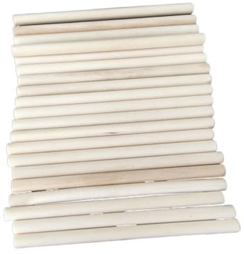 DIYEAH Runde Holzstäbe DIY Bastelmaterial Für Kunsthandwerk Und Modellbau 140 * 8mm Robuste Holzstäbchen Zum Basteln Und Kreativsein