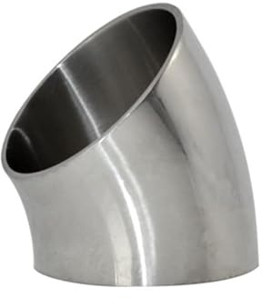 HBGNZU 1pc Universal 45 Grad Edelstahl Ellenbogen Sanitär Schweißen Rohr Fitting Auto Motorrad Auspuffrohr Schalldämpfer Geschweißte Rohr(3/4)
