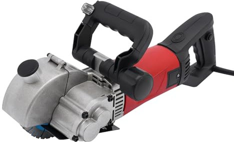 2800W Schlitzmaschine Wandnutenschneider Diamantsägeblatt Wasserpumpe und Werkzeugkiste für Beton Mauer Ziegel Holz Stahl max Schneidetiefe 36mm und Breite 34mm