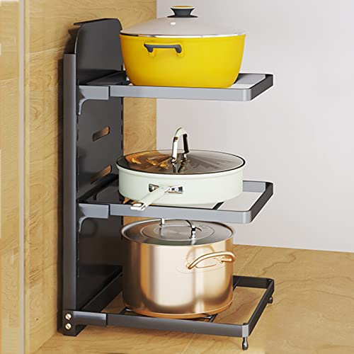 Sotto il lavello da cucina, scaffale multiuso espandibile per pentole e utensili, mensola salvaspazio per piani di lavoro (bianco)