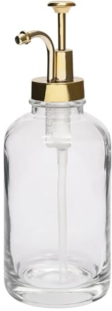 SailorMoon 2 distributori di sciroppo di caffè con imbuto, 500 ml, in vetro, sciroppo, 1 kg, set da 2 pompe per caffè (oro)