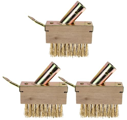 HEMOTON Set 3 Spazzole Metalliche per Diserbo Filo d'Acciaio Rigido, Spazzola Esfoliante per Crepe del Vialetto, Rimozione Muschio da Giardino, Patio e Marciapiedi, Utensile Manuale