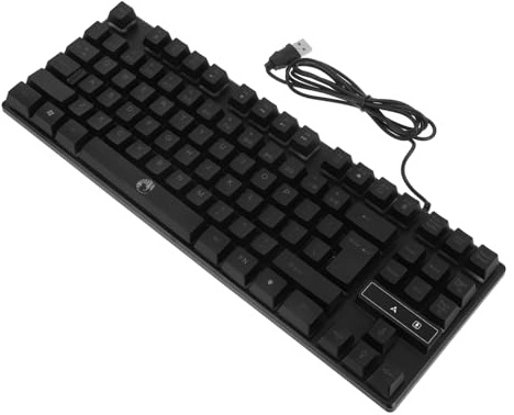SHINEOFI Teclado Mecánico de Teclas Iluminación de Color Teclado de Computadora de Oficina