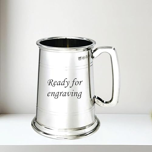 wentworth pewter - Double Lined 1 Pint Heavy Pewter Tankard (with Engraving)