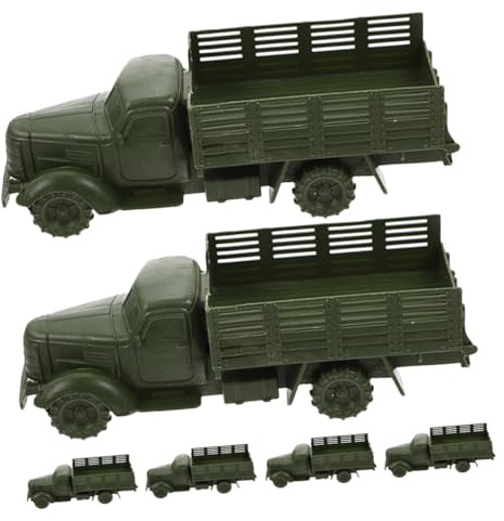 UPKOCH 6pcs Mini Military Truck Model Sand Table Decor Educational Sandbox for Boys Strategic Thinking and Problem-solving Development