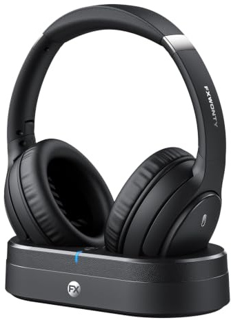 FXWONTY Wireless Headphones for TV, TV Headphones Wireless for Seniors with Charging Dock, 65H Playtime, No Audio Delay, HiFi Stereo Sound, Ideal Gift for Elderly & Parents