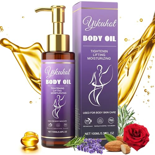 Yikuhot Body Oil for Women After Shower - 3.8 FL OZ Body Firming Oil with Vitamin E, Hydrating Body Oil for Dry Skin, Moisturizing Skincare to Plump & Tighten Skin