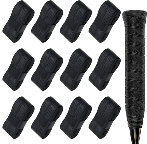 QIQN Griffband Tennisschläger Overgrip Tennis Badmintonschläger | 12 Stück Selbstklebendes Comfort Rutschfestes Griffbänder für Padel Schläger