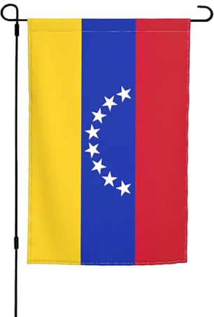 Bandera de Venezuela para jardín, 30 x 45 cm, doble cara, pequeña arpillera, patio, exterior, decoración del hogar