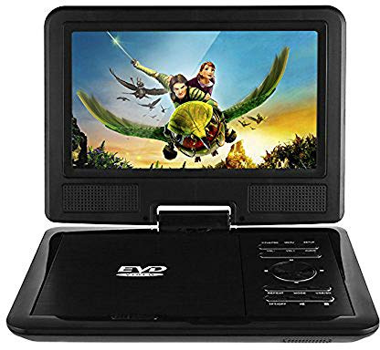 Lettore DVD portatile 22,1 cm – BW Portable Sound Vision con regione libero, schermo girevole a 270 gradi, radio FM, Mp3, TV, giochi