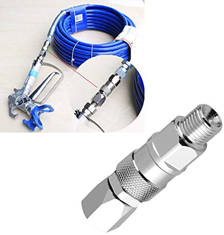Hztyyier 1/4 Zoll Drehgelenk Anschluss, Edelstahl Rohrreinigungsschlauch Kupplung für Airless Sprayer