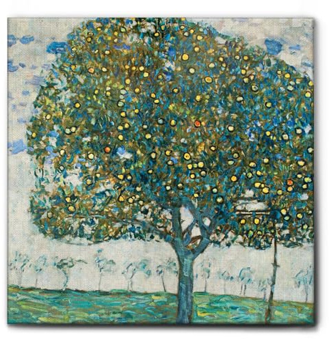 Giallobus - Gemälde - Gustav Klimt - Apfelbaum II - Leinwand mit Standardrahmen - 50x50 - Bereit zum Aufhängen - Moderne Gemälde für zu Hause