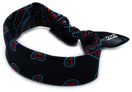 MRKROKS Premium Bandana | 100% Baumwolle | Bandana Handgelenk | Bindetuch | Kopftuch | Bandana schwarz (lifestyle-schwarz)