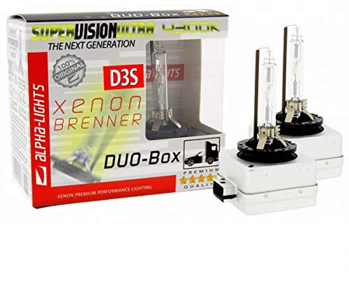 ALPHA-Lights SUPER VISION ULTRA D3S 4300K Xenon Brenner 35W - 2 Lampen DUO-Set