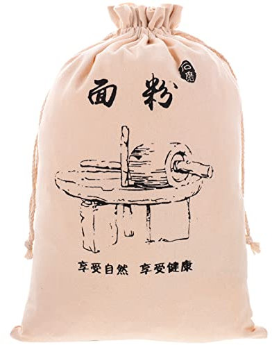 UPKOCH Flour Bread Bag Large Drawstring Kitchen Flour Storage Bag Multi-use Wear-resistant for Bread Storage