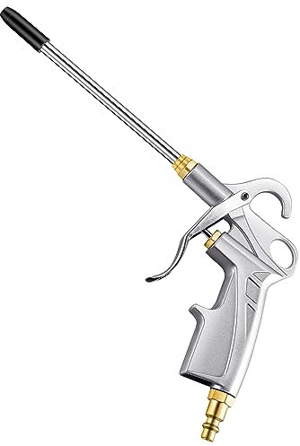 Heavy Duty Air Blow Gun Air Nozzle Blow Gun, Air Blower for Compressor with Bigger Pipe & Extended Nozzle, Pneumatic Air Compressor Accessories Tool for Car Detailing/Industrial Household Cleaning