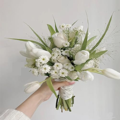 TONZN Halten Der Hochzeitsurkunde Der Blumenbraut, Halten des Blumenhochzeitskleides, Simulieren Von Blumenstudio-Fotografie-Requisiten (a)